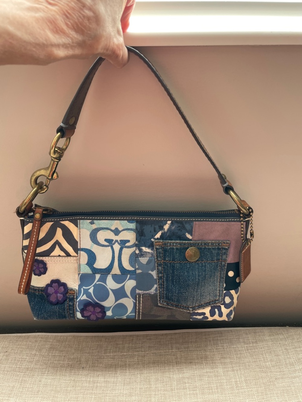 Small Coach bag with patchwork design